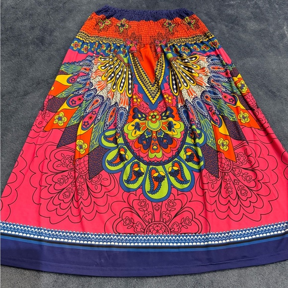 Cristinalove Multicolor Bohemian Smocked Dress - Picture 2 of 10